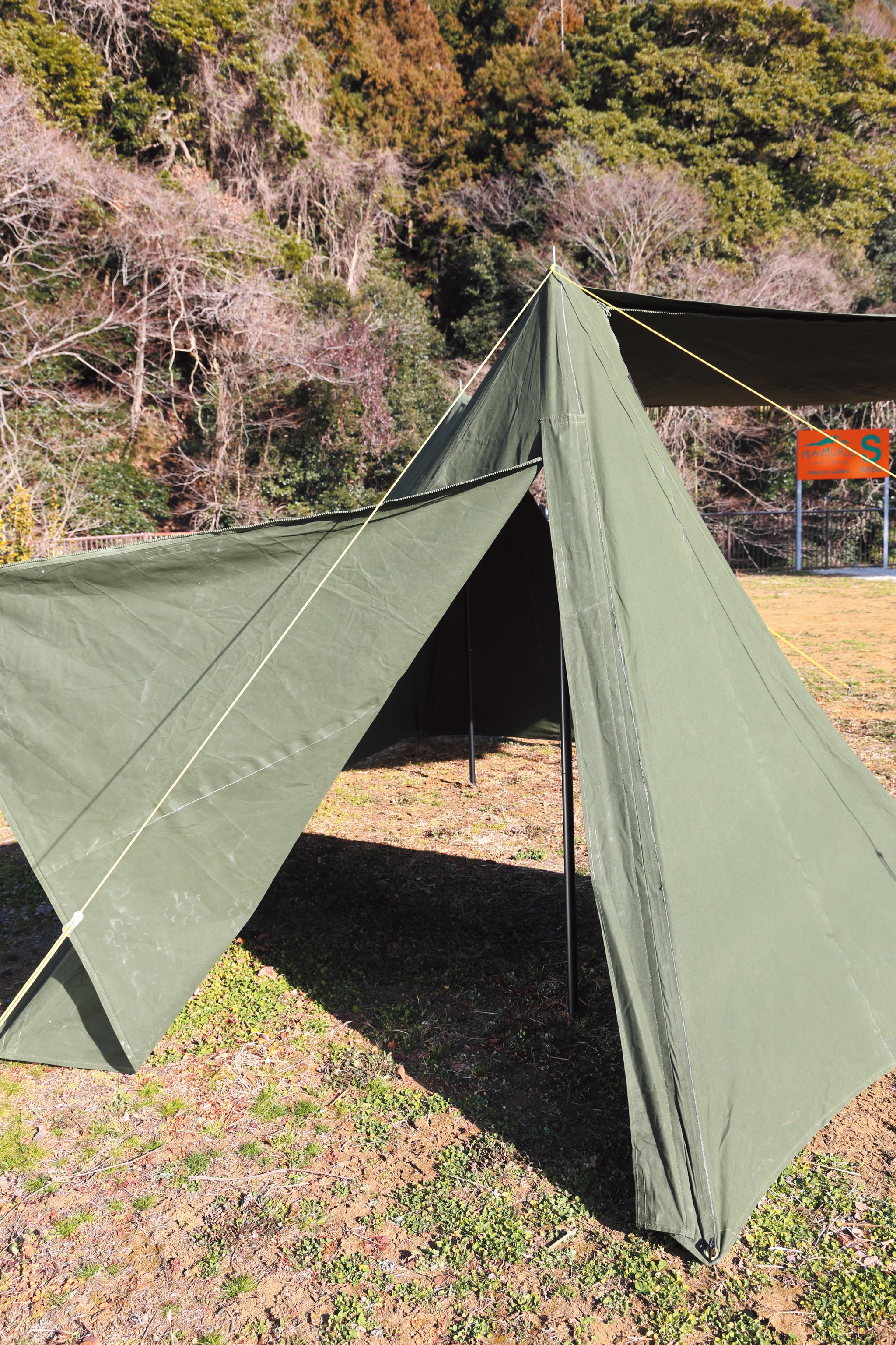 自衛隊　パップテント型テントのアルミ製ポール12本組（管理用No.4）　  自衛隊 パップテント型テントのアルミ製ポール12本組（管理用No.25